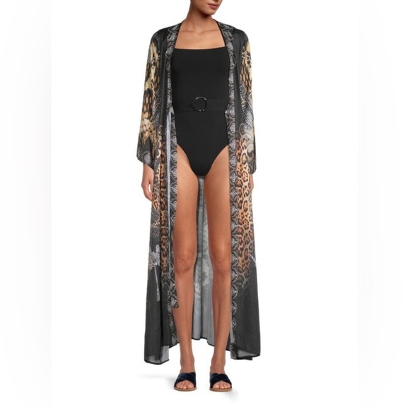 NWT Animal Print Duster Kimono - Perfect for Any Occasion - Picture 3 of 6